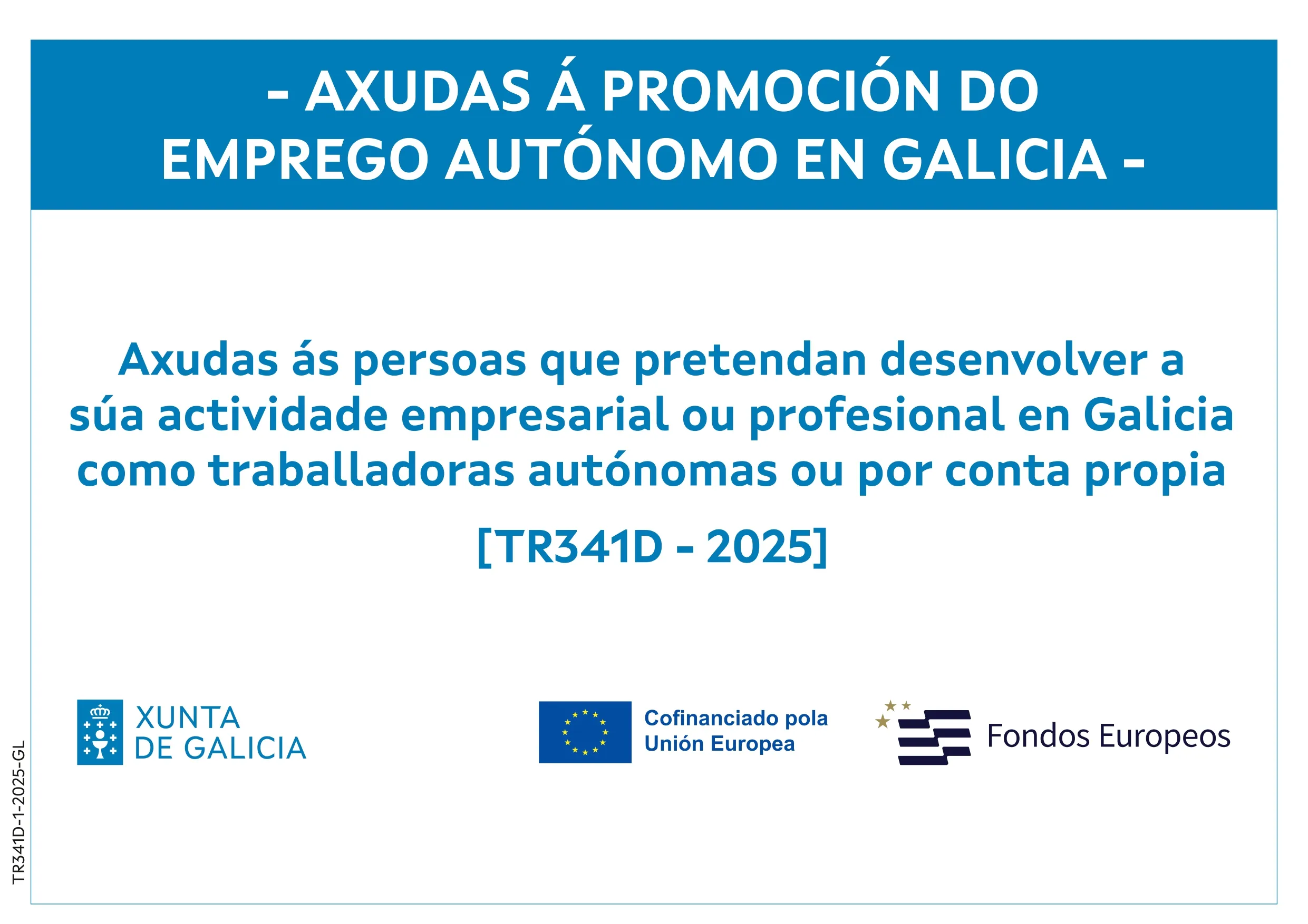 Xunta de Galicia and EU poster